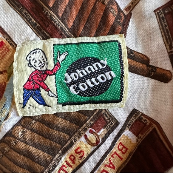 Johnny Cotton XL Made in USA Cigar Box Print Hawaiian Shirt - Picture 5 of 8
